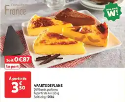 Auchan Direct 4 parts de flans offre
