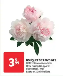 Auchan Direct Bouquet de 3 pivoines offre