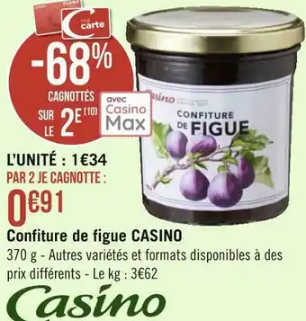 Géant Casino Casino confiture de figue offre