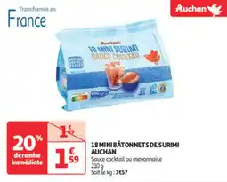 Auchan Direct 18 minibĂątonnets de surimi auchan offre