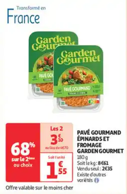 Auchan Direct Pavé gourmand épinards et fromage garden gourmet offre