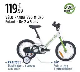 Intersport Vélo panda evo micro enfant de 2 à 5 ans offre