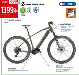 Intersport NAKAMURA Vtt e-summit 940 ltd adulte offre