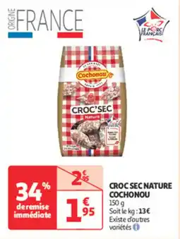 Auchan Direct Croc sec nature cochonou offre