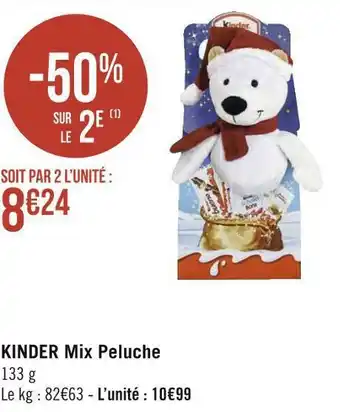 Géant Casino Kinder kinder mix peluche offre