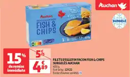 Auchan Direct Filets d'eglefin facon fish & chips surgelés auchan offre