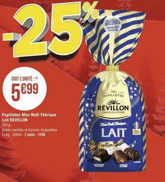 Géant Casino Revillon papillotes mon noël féérique lait offre
