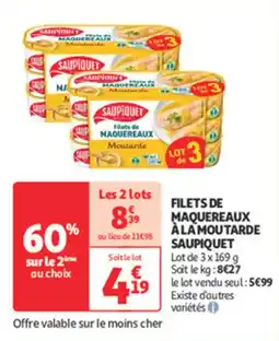 Auchan Direct Filets de maquereaux à la moutarde saupiquet offre