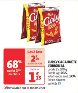 Auchan Direct Curly cacahuète l'original offre