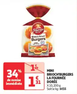 Auchan Direct Mini brioch'burgers la fournée dorée offre