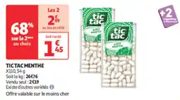 Auchan Direct Tictac menthe offre