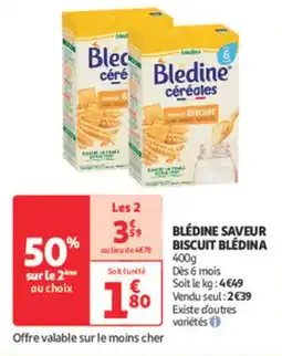 Auchan Direct Bledine saveur biscuit blédina offre