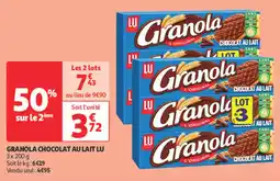 Auchan Direct Granola chocolat au lait lu offre