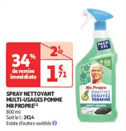 Auchan Direct Spray nettoyant multi-usages pomme mr propre offre