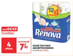 Auchan Direct Essuie tout maxi absorption renova offre