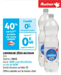 Auchan Direct Limonade zéro auchan offre