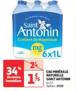 Auchan Direct Eau minérale naturelle saint antonin offre
