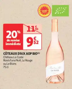 Auchan Direct Côteaux d'aix aop bio offre
