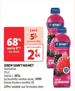 Auchan Direct Sirop saint mamet offre