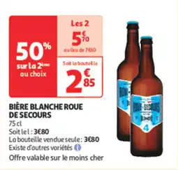 Auchan Direct Bière blanche roue de secours offre
