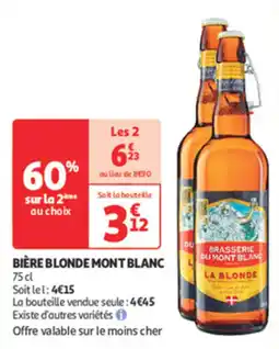 Auchan Direct Bière blonde mont blanc offre