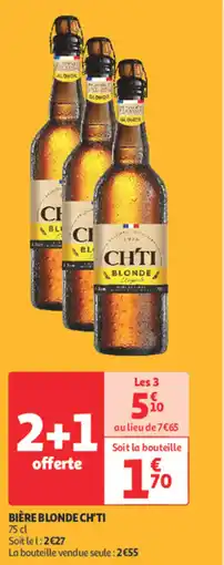 Auchan Direct Bière blonde ch'ti offre