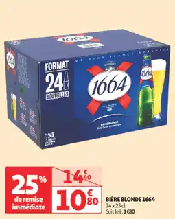 Auchan Direct Bière blonde 1664 offre