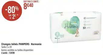 Pampers changes bébés harmonie