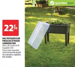 Auchan Direct Bac potager sur pieds ou à poser gardenstar offre