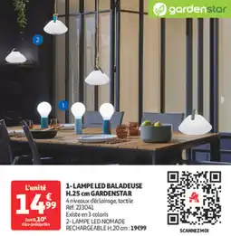 Auchan Direct Lampe led baladeuse gardenstar offre