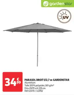 Auchan Direct Parasol droit gardenstar offre