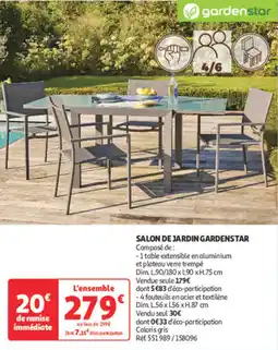 Auchan Direct Salon de jardin gardenstar offre