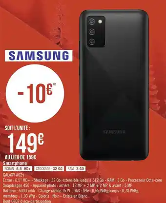 Géant Casino Samsung smartphone offre