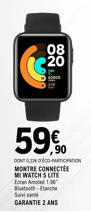 E.Leclerc Montre Connectée Mi Watch 5 Lite offre