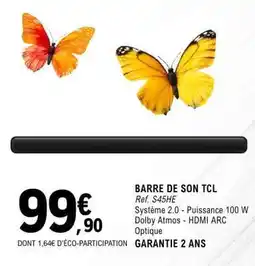 E.Leclerc BARRE DE SON TCL offre