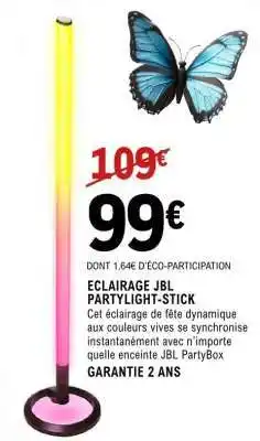 E.Leclerc ECLAIRAGE JBL PARTYLIGHT-STICK offre