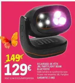E.Leclerc ECLAIRAGE DE FÊTE JBL PARTYLIGHT BEAM BLUETOOTH offre