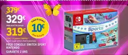 E.Leclerc PACK CONSOLE SWITCH SPORT NINTENDO offre