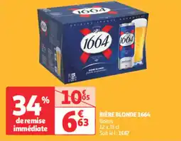 Auchan Direct BiĂšre blonde 1664 offre