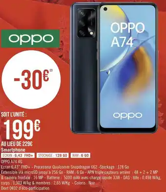 Géant Casino Oppo smartphone offre