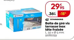Weldom STANDERS Boite de 500 vis terrasse inox tête fraisée offre