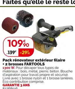 Weldom FARTOOLS Pack rénovateur extérieur flaire + 2 brosses offre