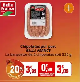 Coccimarket Chipolatas pur porc belle france offre