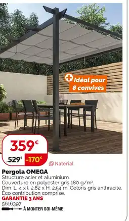 Weldom Naterial Pergola Omega offre