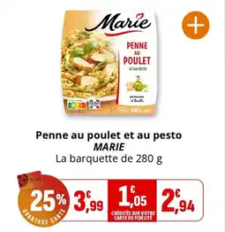 Coccimarket Penne au poulet et au pesto marie offre