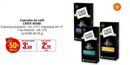 Coccimarket Capsules de café carte noire offre