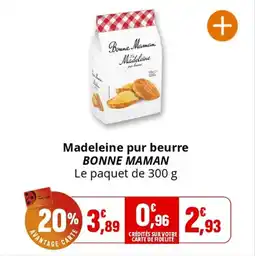 Coccimarket Madeleine pur beurre bonne maman offre