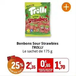 Coccimarket Bonbons sour strawbies trolli offre