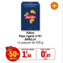 Coccimarket Pâtes pipe rigate n°91 barilla offre