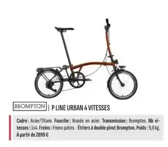 Culture Vélo P line urban 4 vitesses offre